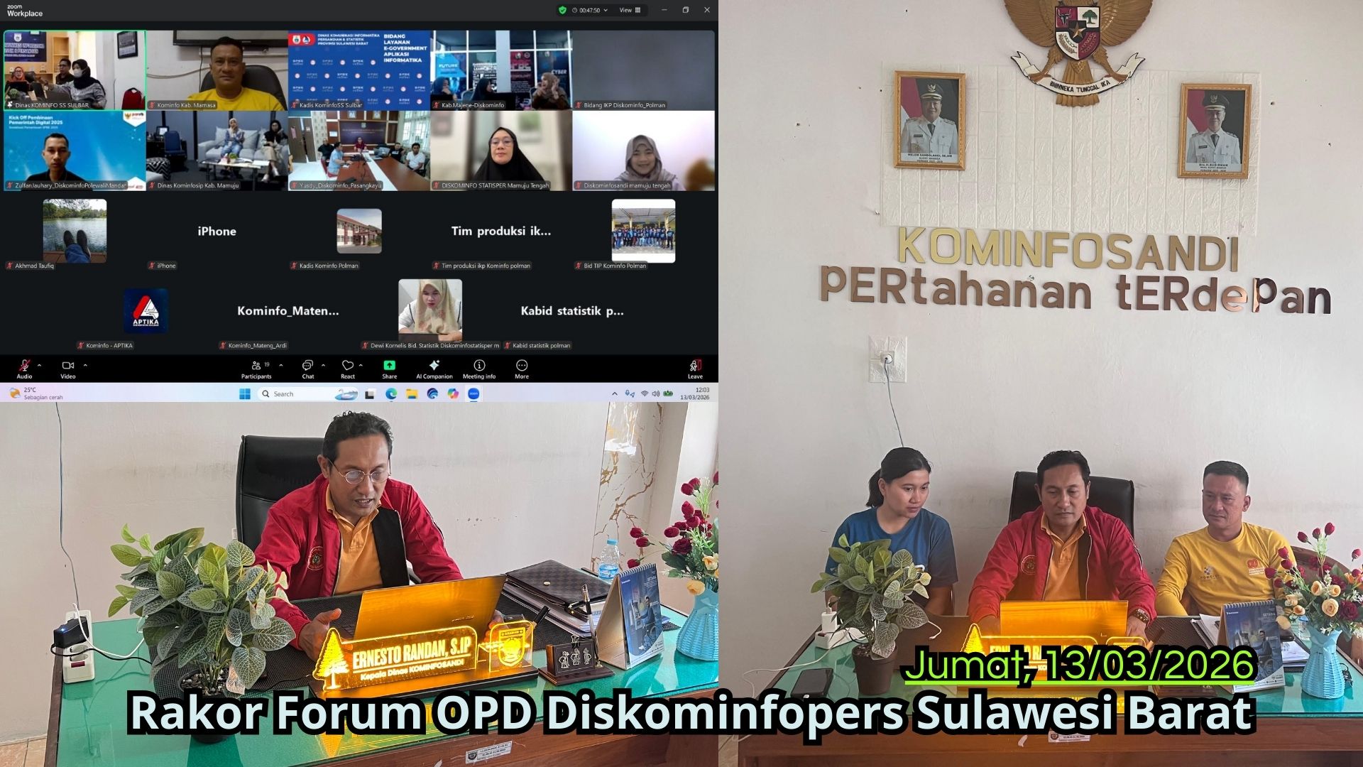 Rakor Forum OPD  Dinas Kominfopers Sulawesi Barat