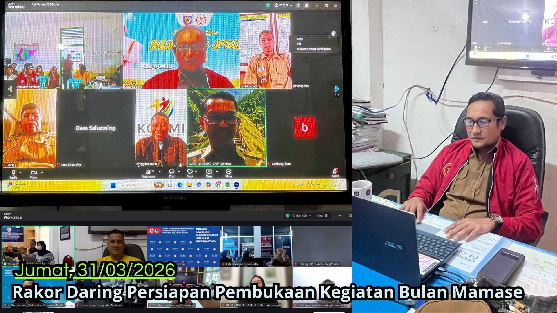 Raker Daring Diskominfosandi dan Kecamatan Bambang Terkait Persiapan Pembukaan Bulan Mamase